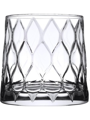 Leafy Cam Viski Bardağı, 4 Parça, Şeffaf, 300 cc