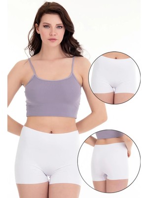 Sensu Lazer Kesim Yüksek Bel Tekli Şort -OTR4000