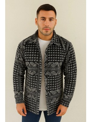 Glam Love Polar Fermuarlı Sweatshirt – Kapüşonsuz, Cepli, Yumuşak Dokulu, Oversize Rahat Kalıp, Kışlık Sıcak Tutan Fermuarlı Üst - Siyah