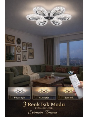 Marsel Lighting Damla 6lı Avize 3 Renkledısıklı Salon Oturma Odası Avvize