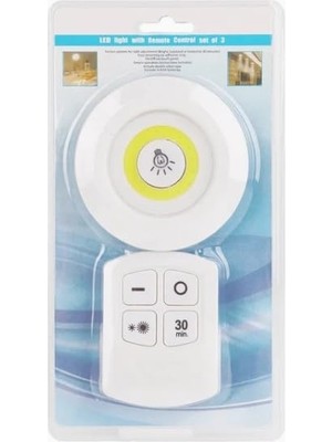 Wellhise H1COB Uzaktan Kumandalı Tekli Spot Lamba Pilli Dolap Altı Spot