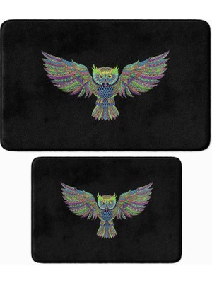 Monnhein Sevimli Tasarımlı Mikrofiber Banyo Paspası, Kaymaz Taban, Makinede Yıkanabilir (61_BPSM, 2'