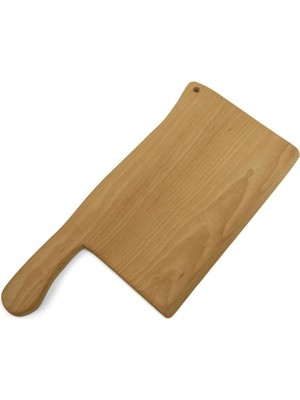 Feyza Design Doğal Kayın Ağaç Masif Kütük Kesme Tahtası, Zarif ve Dayanıklı