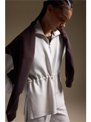 DeFacto Long Fit Dik Yaka Modal Sporcu Sweatshirt F9065AX26SP