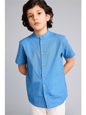 DeFacto Keten Görünümlü Gömlek Erkek Çocuk G7663A826SM