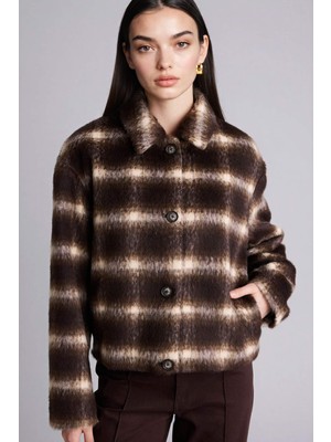 DeFacto Regular Fit Kareli Kaşe Kaban G7841AX26SP