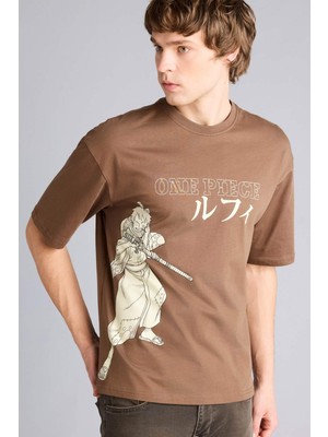 DeFacto %100 Pamuk One Piece Baskılı Boxy Fit Tişört G7424AX26SM