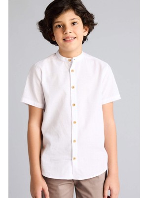 DeFacto Keten Görünümlü Gömlek Erkek Çocuk G7663A826SM