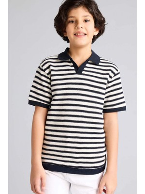 DeFacto Çizgili Polo Tişört Erkek Çocuk G6989A826SP