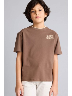 DeFacto Baskılı Pike Tişört Erkek Çocuk G7464A826SM