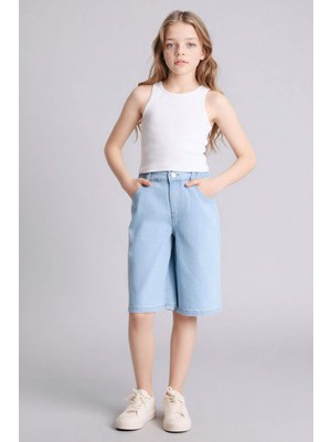 DeFacto Jean Şort Kız Çocuk G6353A826SM