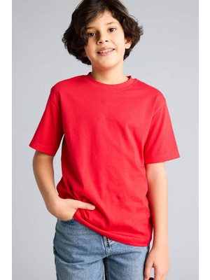 DeFacto 23 Nisan Çocuk Bayramı Regular Fit Bisiklet Yaka Kısa Kollu Tişört Erkek Çocuk K1687A626SM