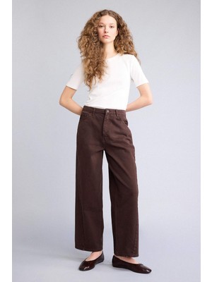 DeFacto %100 Pamuk Baggy Fit Normal Bel Gabardin Pantolon G9893AX26SP
