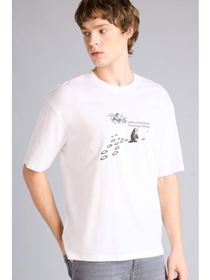 DeFacto Boxy Fit Baskılı Tişört H5570AX26SP