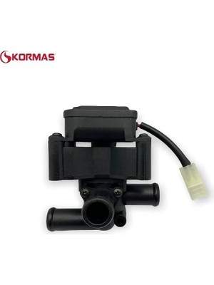 Kormas 12V Kalorifer Musluğu (Vana) (Motorlu) (3 Yollu) (22 Mm) (2 Fiş Soketli Kablolu)