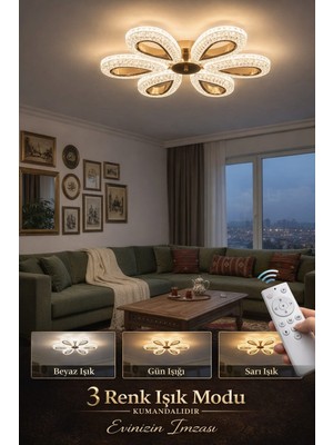 Marsel Lighting Damla 6lı Avize 3 Renkledısıklı Salon Oturma Odası Avvize