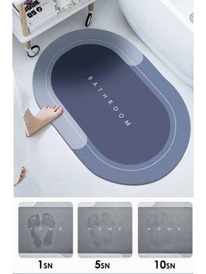 Sihirli Su Emici Banyo Paspası Kaymaz Tabanlı Abdest Paspası