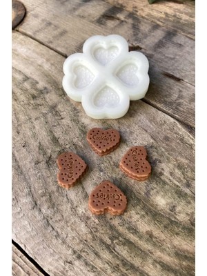 Rufus Concept Kalp Bisküvi Mum Kalıbı (Silikon)