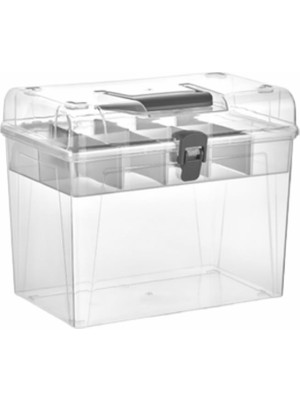 Ayarlanabilir Plastik Bölmeli Çok Amaçlı Taşınabilir Şeffaf Organizer Makyaj Hobi Saklama Ofis Masa