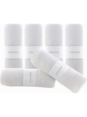 Minuche Bambu Bebek Havlusu 6'lı - Ultra Yumuşak ve Emici Bebek Banyo Yüz Havlusu - Hassas Ciltler