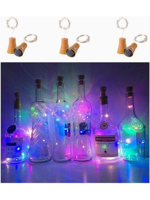 6'lı Paket Güneş Enerjili Şarap Şişesi Işıkları, 20 LED Su Geçirmez Bakır Mantar Güneş Işığı Düğün,