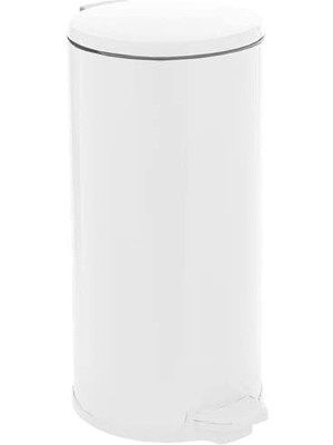 Pedallı Çöp Kovası 20LT Dkp Beyaz-Iç Kısım Siyah