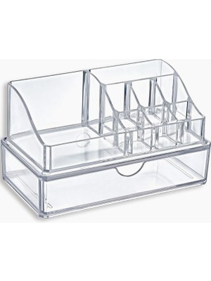 Akay Plastik Bee Home Çekmeceli Makyaj ve Makyaj Pamukluğu Organizer Seti