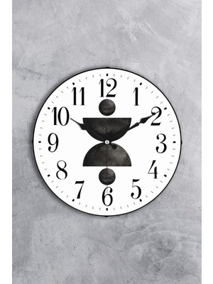 36 cm Gerçek Bombe Cam Akar Saniye Sessiz Mekanizma Dekoratif Duvar Saati Nss