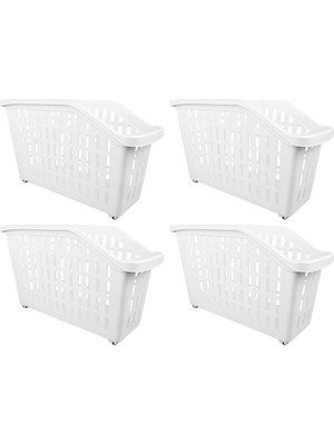 Decobella 4'lü 13 Lt. Tekerlekli Düzenleyici Sepet