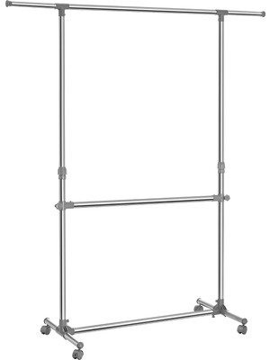 Songmics Elbise Askısı Yüksekliği Ayarlanabilir, Elbise Standı, Uzatılabilir Elbise Askısı, Orta Kıs