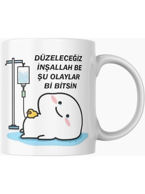 Düzeleceğiz Inşallah Kupa Bardak Komik Yazılı Hediyelik Kahve Çay Kupası