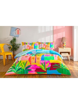 Lyona Standart Nevresim Takımı, Mavi, Çift Kişilik