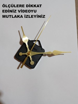 Cnr Shop Saat Mekanizması 18 mm Şaft Boyu Sessiz Çalışır Saat Makinesi Desenli Akrep-Yelkovan-Saniye-(Askılı)