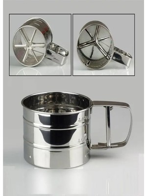 Feyza Design Büyük Boy Metal Un Eleği, Dayanıklı ve Pratik Mutfak Gereciği