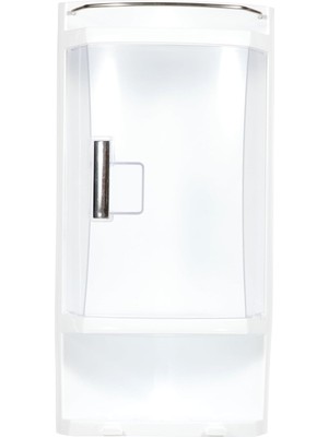 Banyo Köşe Rafı, 26 Cm, 3 Raf, Kapaklı Hazne, Şeffaf Naturel