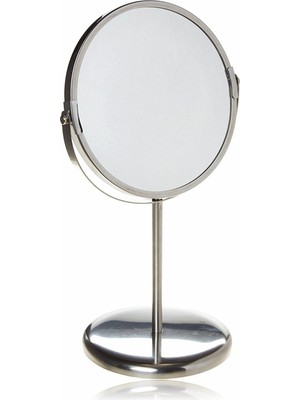 Özgürce Ayarlanabilir 13X18 cm Ahşap Makyaj Aynası, 360° Dönebilir, Masaüstü Stand