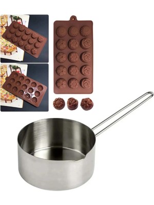 Feyza Design Papatya Gül Çiçek Temalı 1000 ml Mum Yapım Seti ve Silikon Kalıp