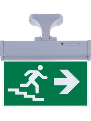 Evimdeyokyok SG071-S4 Çift Yönlü Acil Yönlendirme Armatürü (Askı Aparatlı) Merdiven Sağ-Sol