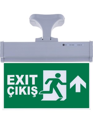 Evimdeyokyok SG071-Y2 Çift Yönlü Acil Yönlendirme Armatürü (Askı Aparatlı) Exit Çıkış Yukarı