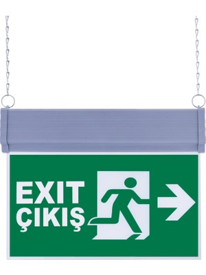 Evimdeyokyok SG051-S2 Çift Yönlü Acil Yönlendirme Armatürü (Zincirli) Exit Çıkış Sağ-Sol