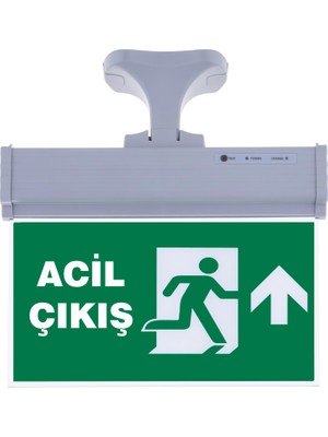 Evimdeyokyok SG071-Y3 Çift Yönlü Acil Yönlendirme Armatürü (Askı Aparatlı) Acil Çıkış Yukarı