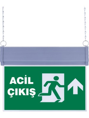 Evimdeyokyok SG051-Y3 Çift Yönlü Acil Yönlendirme Armatürü (Zincirli) Acil Çıkış Yukarı