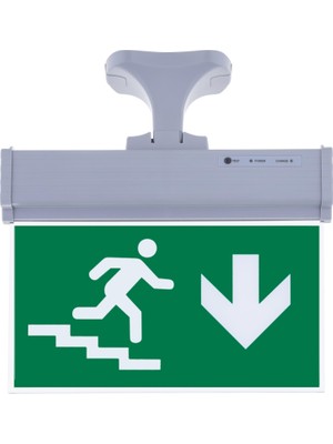 Evimdeyokyok SG071-A4 Çift Yönlü Acil Yönlendirme Armatürü (Askı Aparatlı) Merdiven Aşağı