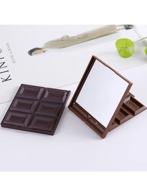 Özgürce Katlanabilir Mini Makyaj Aynası Çikolata Şekilli Cep Aynası