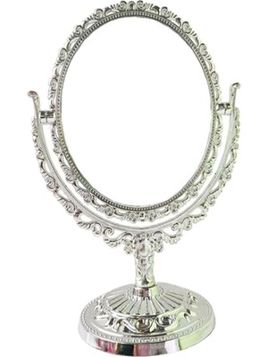 Özgürce Vintage Çift Taraflı Büyük Boy Masaüstü Makyaj Aynası, Antika Tarzı