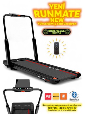 Voit V-Fıt By Voit Runmate New Koşu Bandı - Brushless Motor - Bluetooth- 12KM Hız - Uzaktan Kumanda - Akıllı Uygulama Destekli - Program Özellikli (15 Program)