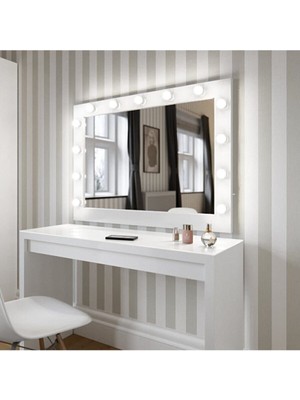 Özgürce Işıklı Kulis Makyaj Aynası 85X65, Profesyonel ve Şık Tasarım