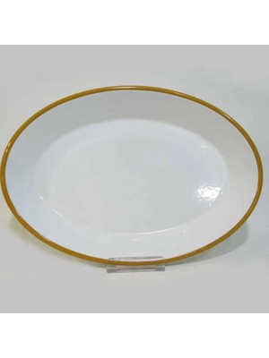 Emayra Emaye Oval Iskender Tabağı Oksit Sarı