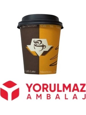 Yorulmaz Ambalaj Arnes 8 Oz 200 cc Kapaklı Kullan At Karton Bardak 10 Adet