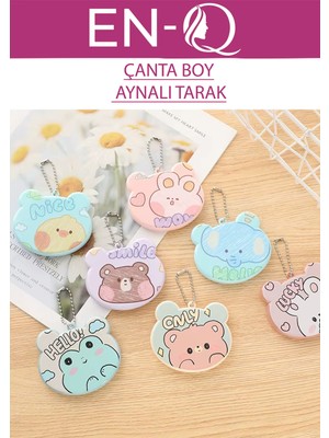 Özgürce Renkli Çanta Boy Aynalı Tarak, Şık ve Pratik Seyahat Aksesuarı